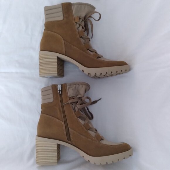 NWT Dolce Vita "Nollie" Tan Women's Combat Boots, Size 10 - Picture 5 of 11